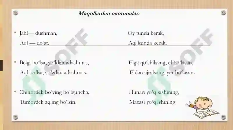 XALQ MAQOLLARI VA TOPISHMOQLARI 6