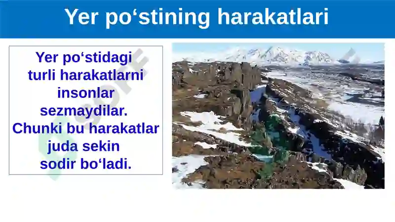 Yerpo‘stining harakatlari 6