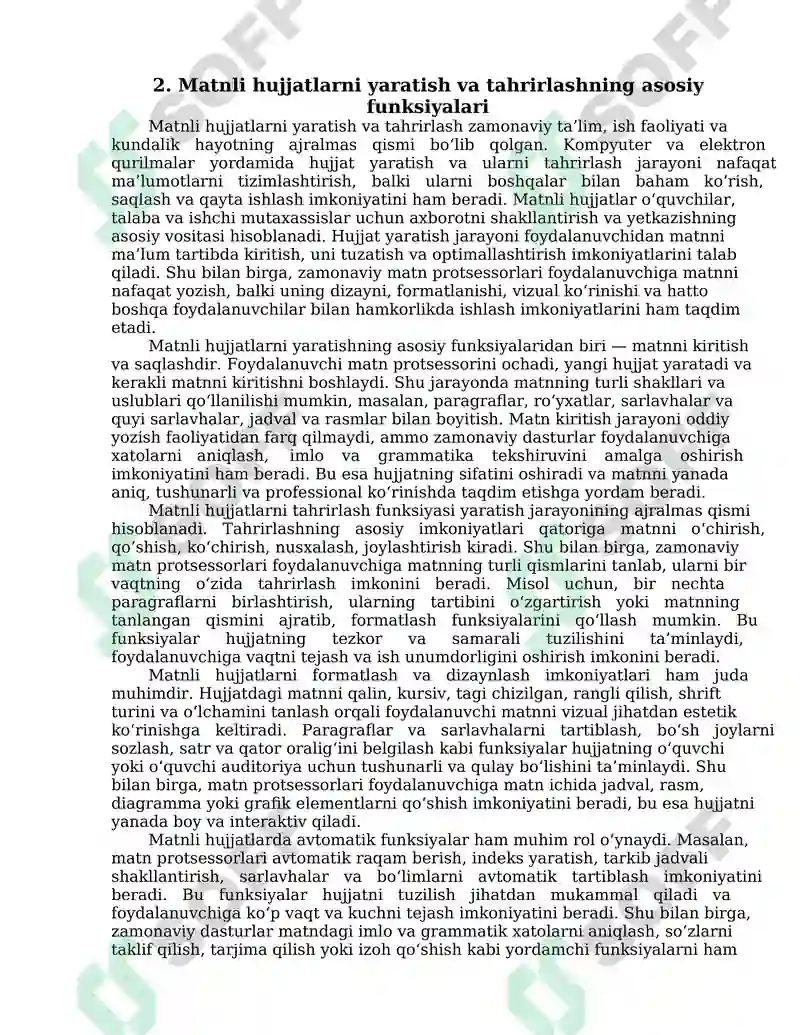 Matn muharrirlari va protsessorlari 6