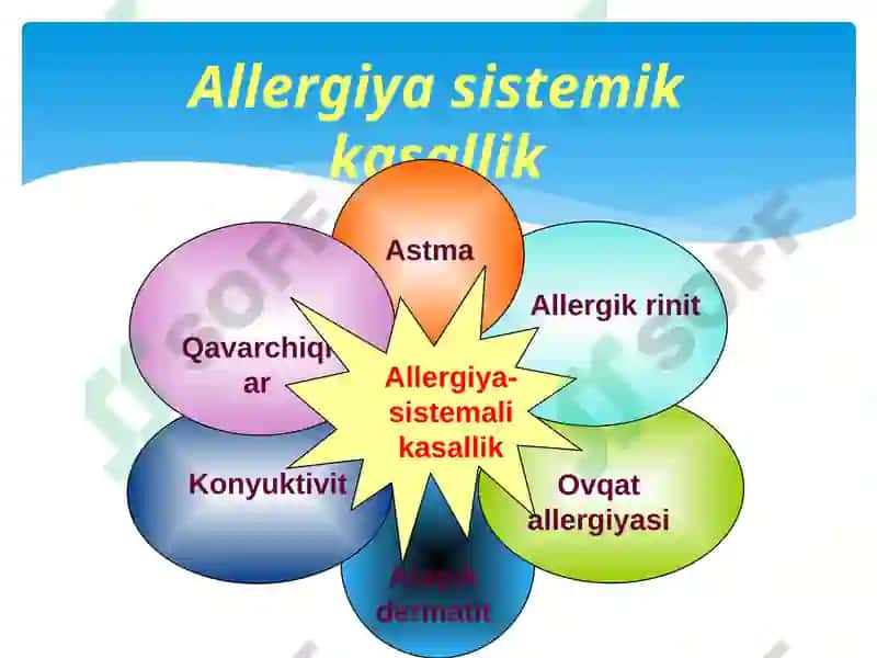 Pollinoz. Allergik rinit. Etiologiya, patogenez, diagnostika va davolash. UASh zamonaviy taktikasi 6