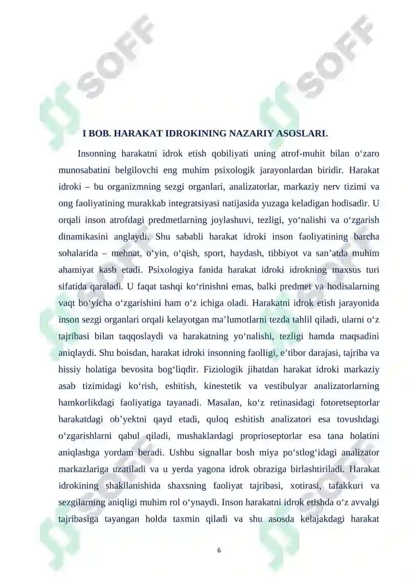"HARAKAT IDROKINI O’RGANISH METODIKASI" 6