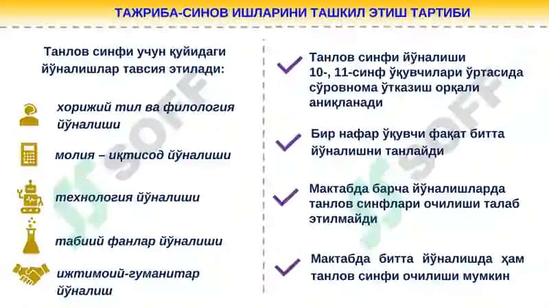 Умумий ўрта таълим мактабларида вариатив ўқув режаларини тажриба-синовдан ўтказиш 6