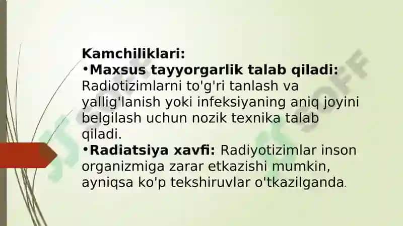 Tayanch - harakat tizimi yalligʻlanish kasalliklarida radiologik tekshiruv 6