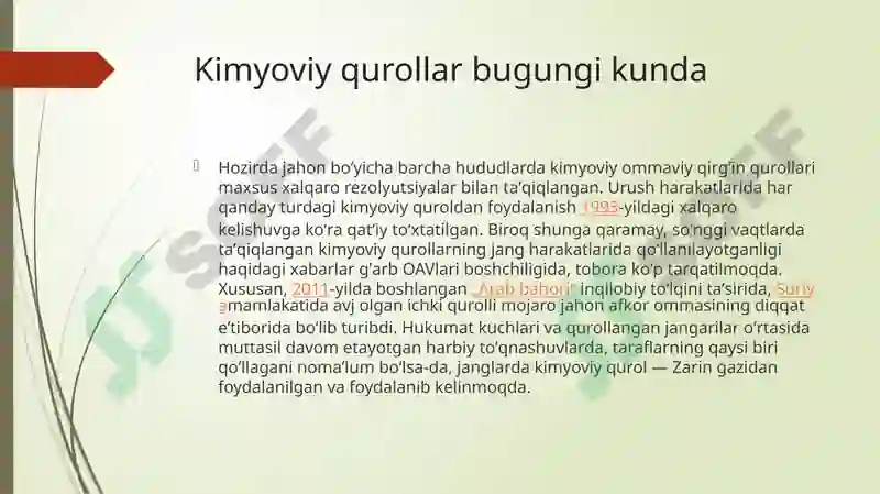 Kimyoviy Qurol 6