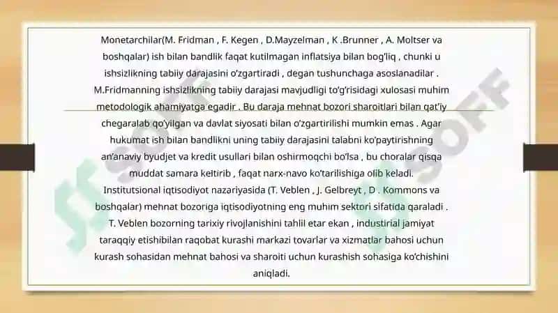 Ishsizlikning kelib chiqish sabablar va namoyon bolish shakllari 7