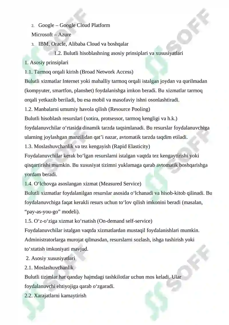 BULUTLI HISOBLASH VA MALUMOTLARNI SAQLASH 7