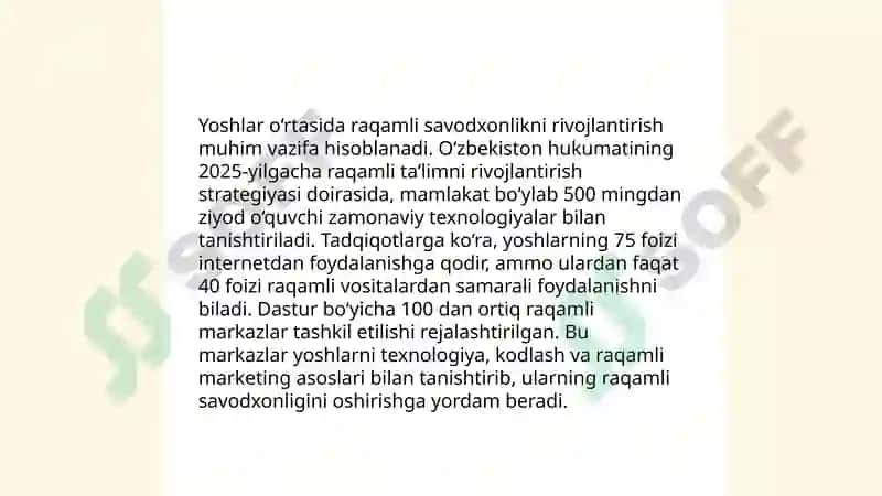 Yoshlar ta’lim-tarbiyasida zamonaviy axborot texnologiyalarning o‘rni va ahamiyati 7
