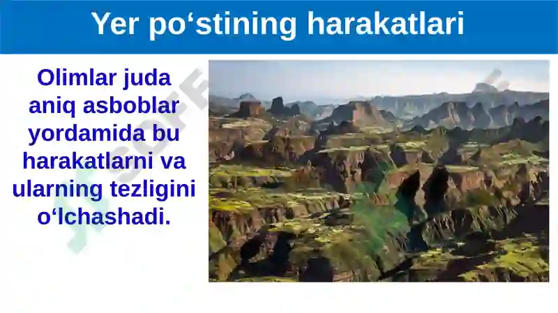 Yerpo‘stining harakatlari 7