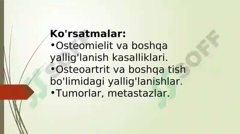 Tayanch - harakat tizimi yalligʻlanish kasalliklarida radiologik tekshiruv 7