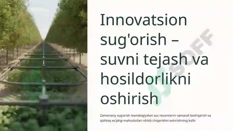 Universitet va Ilmiy O'quv Markazlarda Suv Omborlari, Sug'orish va Zovur Tarmoqlari 7
