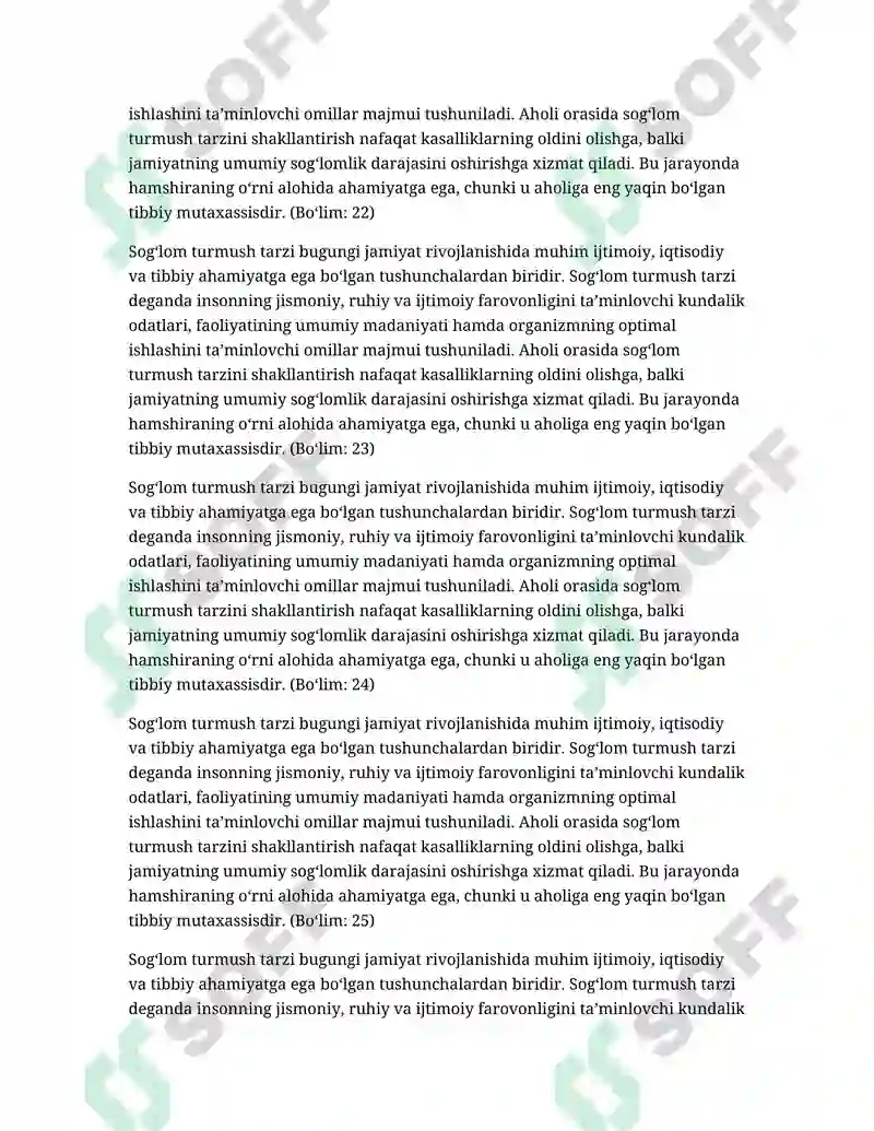 Sog‘lom Turmush Tarzi 7