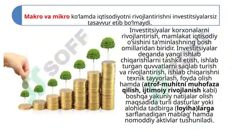 Milliy iqtisodiyotda investitsiyaning roli 7