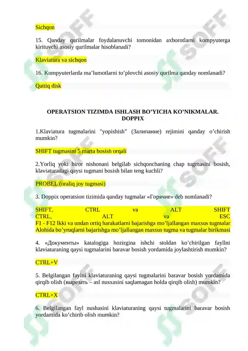 Argos test savollari javoblari yangi 8