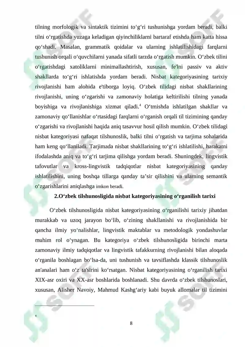 nisbat kategoriyasining oʻrganilishi 8