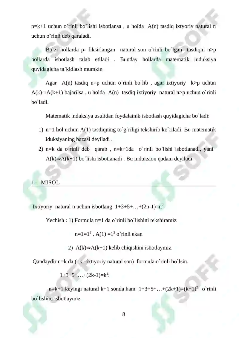 Matematik Induksiya Metodi 8