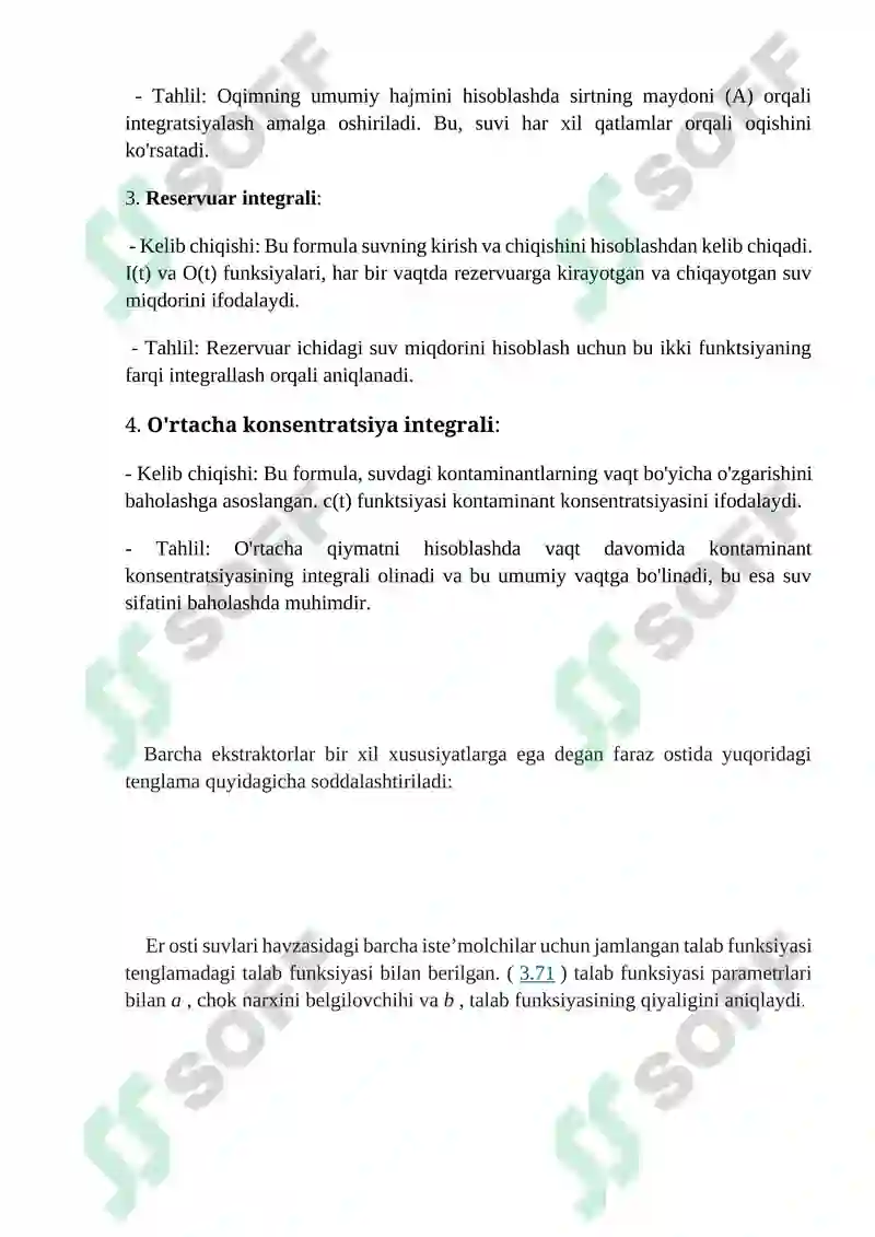 SUV OQIMLARINI HISOBLASH 8
