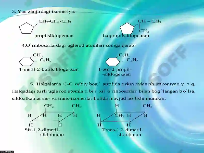 Sikloalkanlar 8