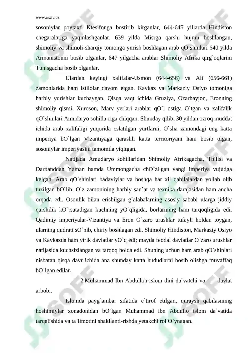 Islom dinining tarixiy yondashuvi 8
