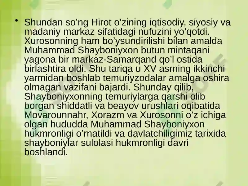 Muhammad Shayboniyxon 8