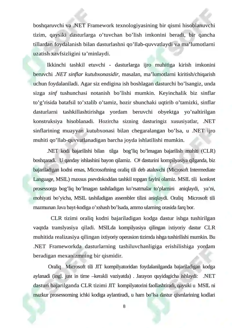 C# tiliga kirish 8