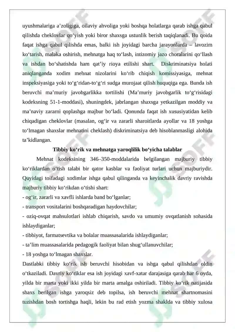 Nogironligi bo‘lgan shaxslarning mehnatini huquqiy jihatdan tartibga solishning o‘ziga xos xususiyatlari 8