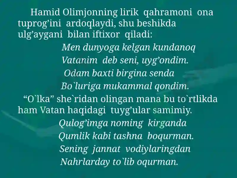 Olimjon H. Tanlangan asarlar 8