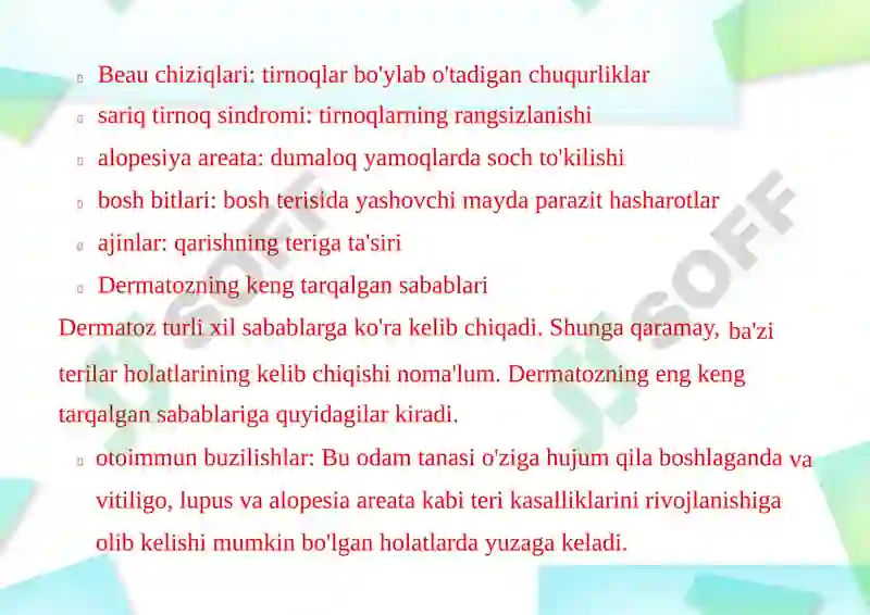 Dermatozlar 8
