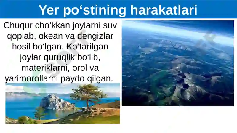 Yerpo‘stining harakatlari 8