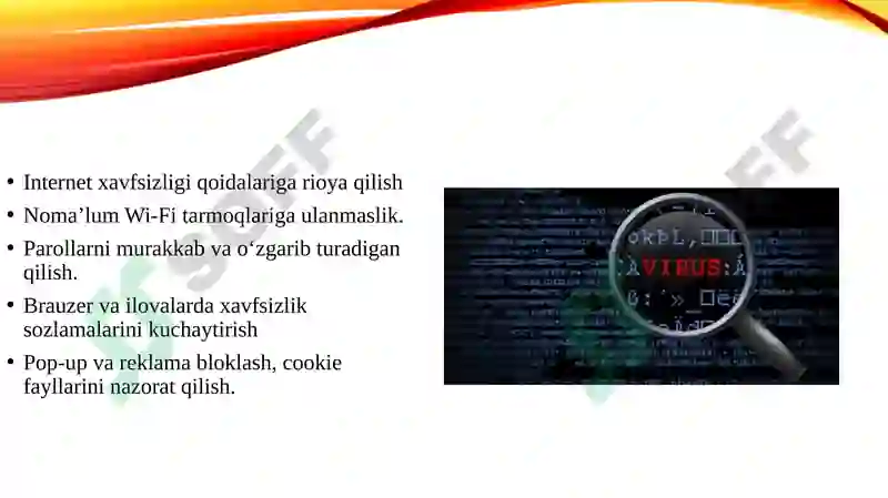 Zararkunanda dasturlar va ulardan himoyalanish 8