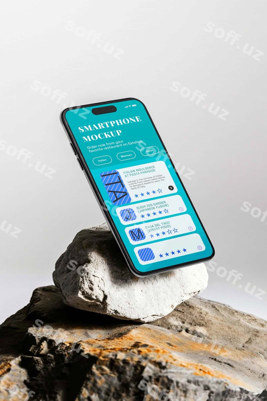 Smartfon tabiatining maketi | Smartphone nature mockup 1