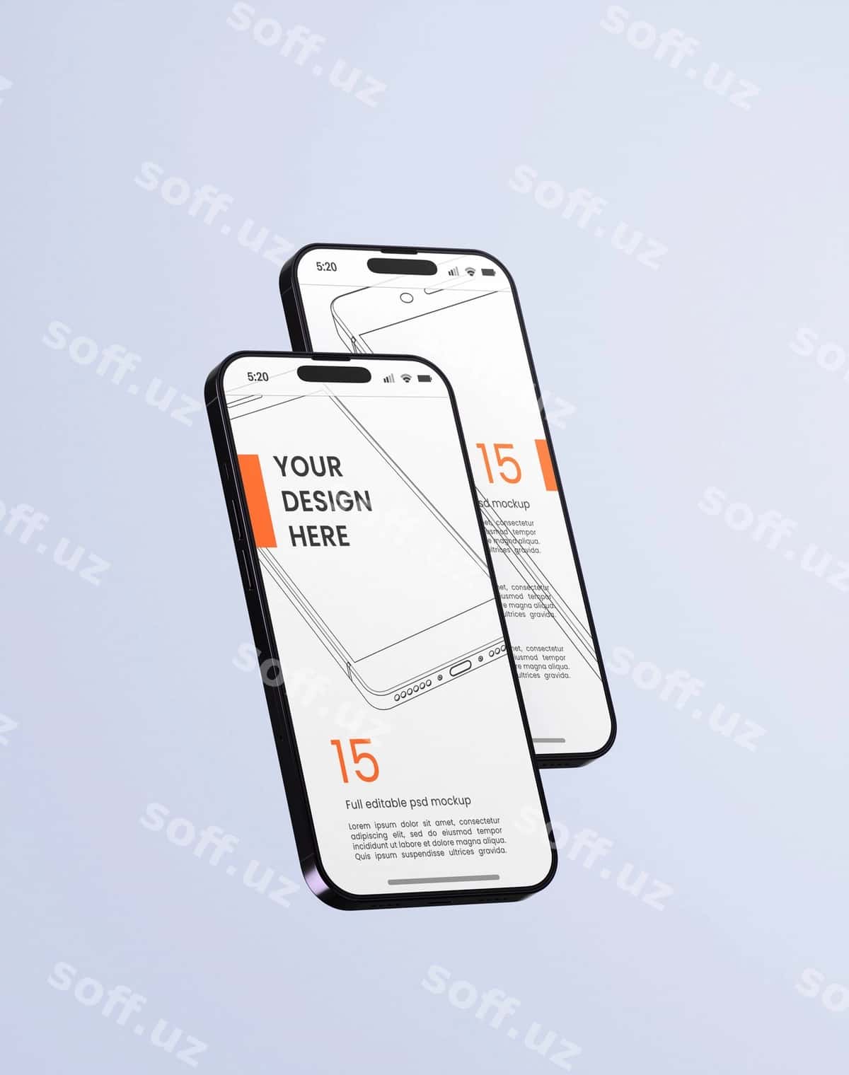 Akıllı telefon ekrani namuna dizayni | Smartphone screen mockup design 1