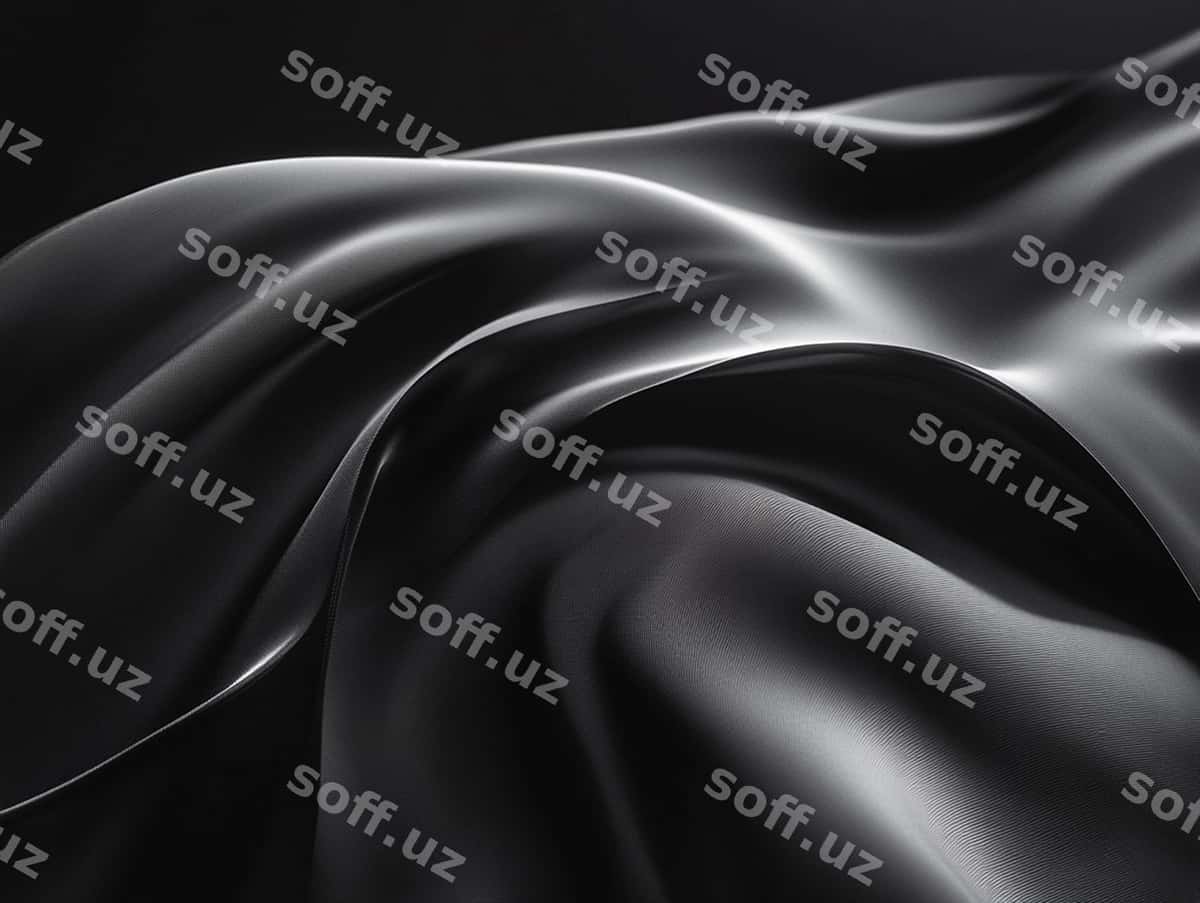 To'g'ri qora satin matosiy tekstura | Smooth black satin fabric texture 1