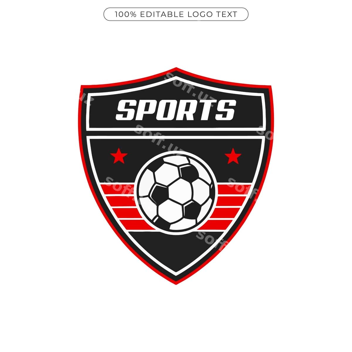 Futbol sport logotipi nishoni | Soccer sports logo badge 1