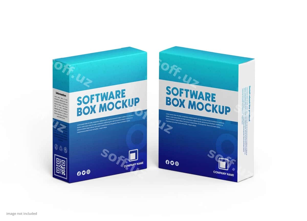 Dastur qutisi namunasi | Software box mockup 1