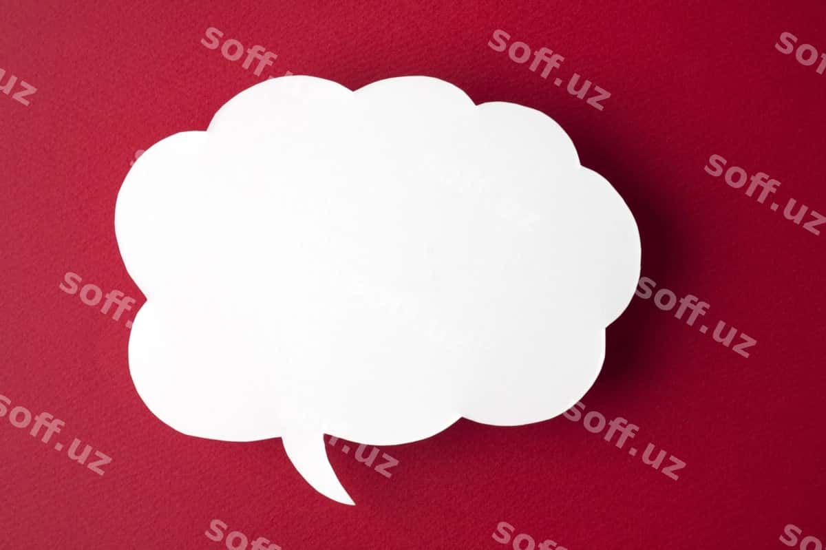Gap so'zi qizil rangda | Speech bubble red 1