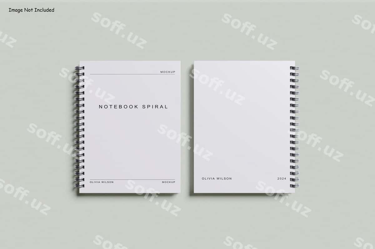 Spiral daftar maketining taqdimoti | Spiral notebook mockup presentation 1