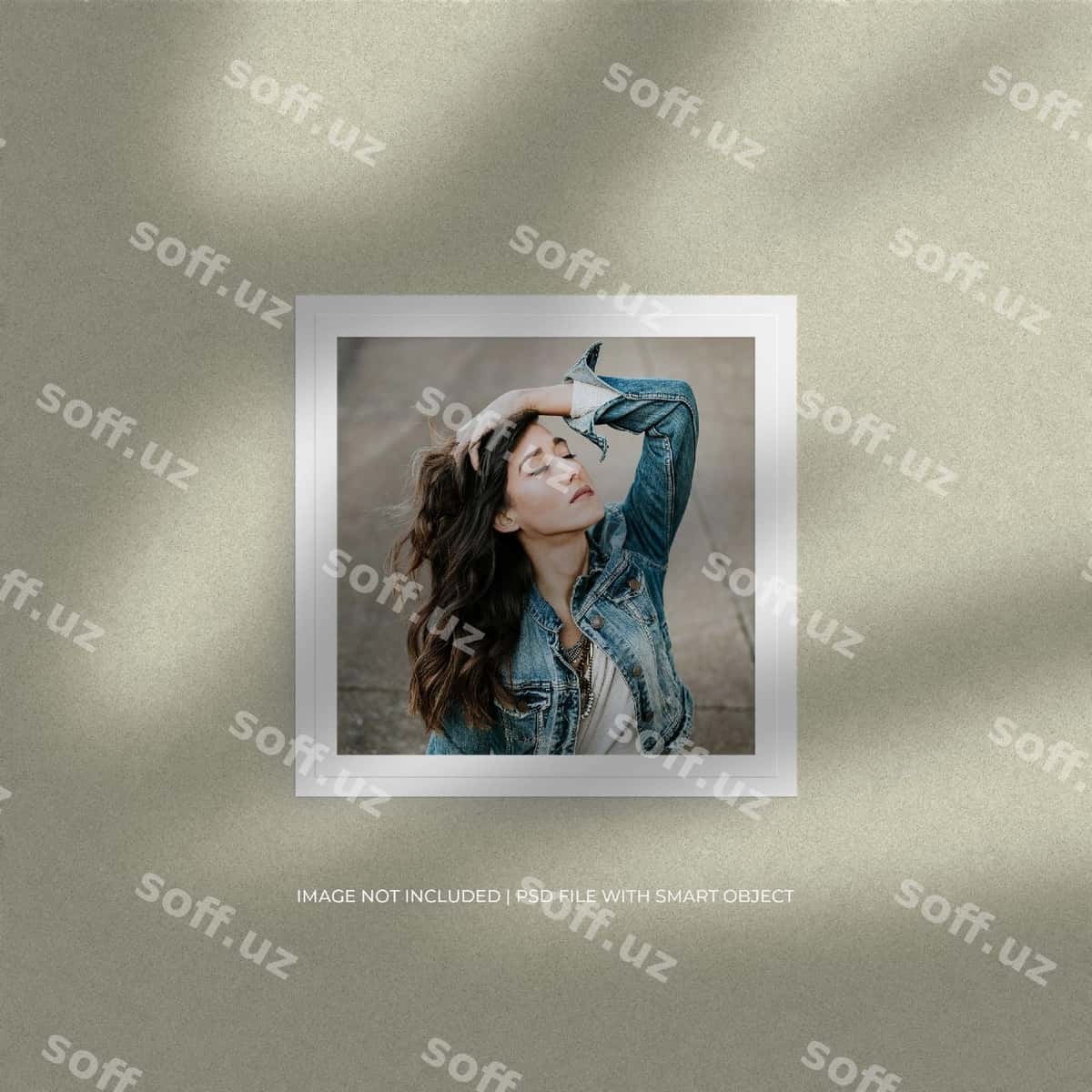 Kvadrat qog'oz ramkasi namuna soya qatlami | Square paper frame mockup shadow overlay 1