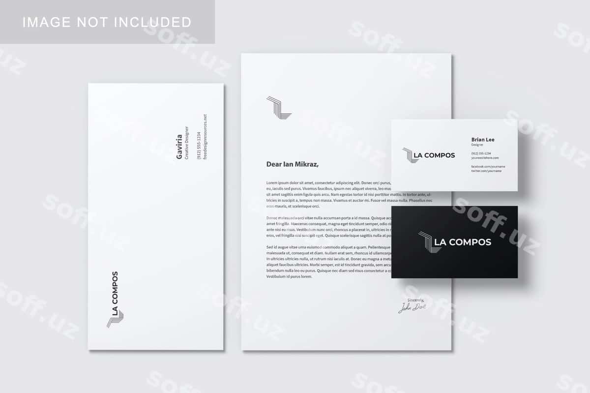 Qozoncha namunasi | Stationery mockup 1