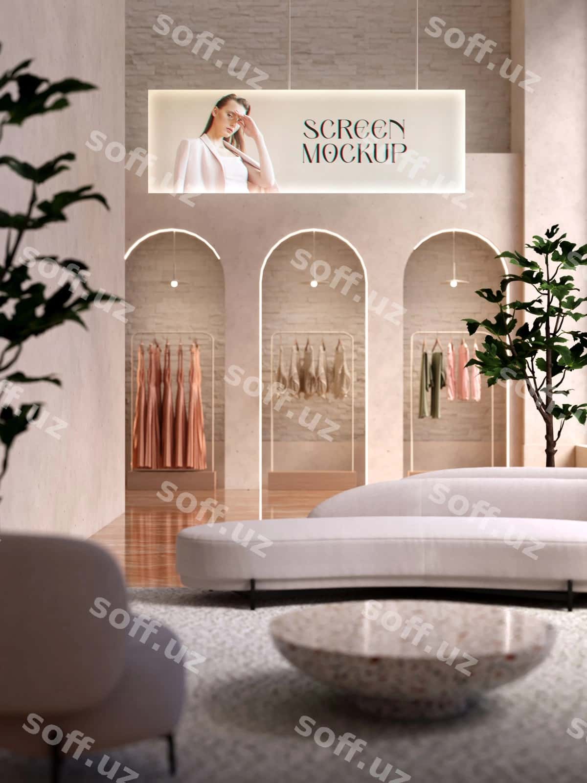 Do'kon ichki dizayn namunasi | Store interior design mockup 1