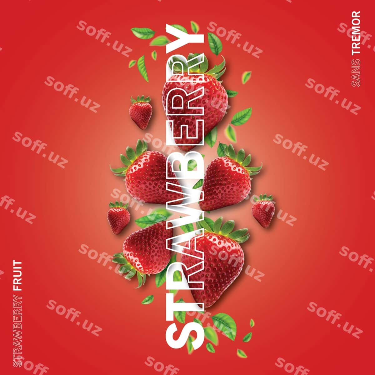 Banan sotsial media post shabloni | Strawberry sosial media post template 1
