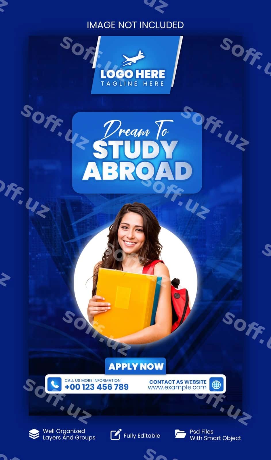 Chet elda o'qish hikoya dizayni | Study abroad story design 1