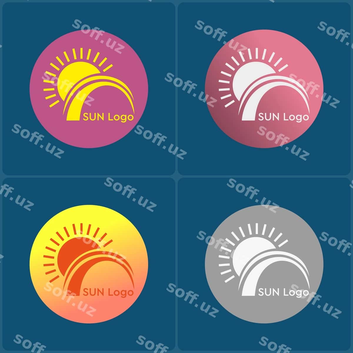 Sunset logotip quyosh logotipi vektor | Sunset logo sun logo vector 1