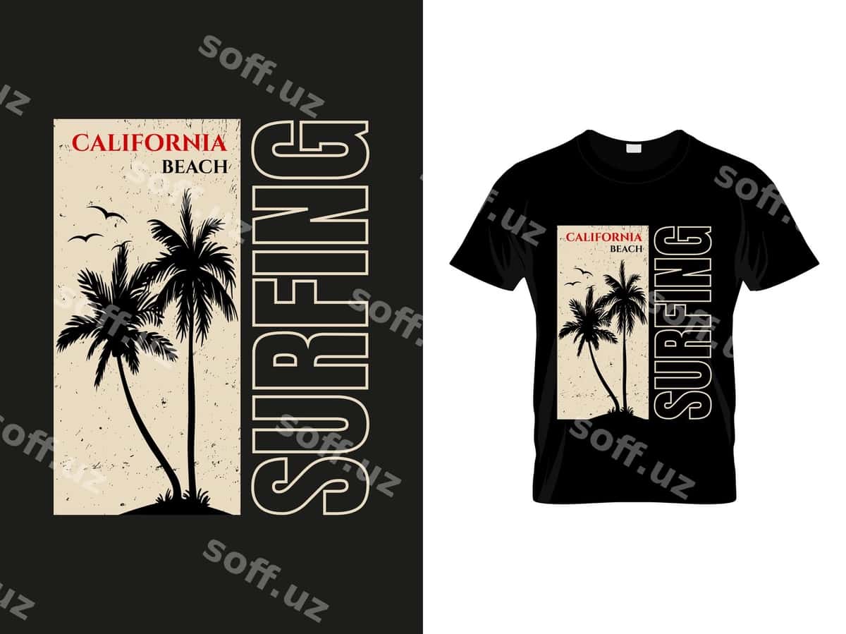 Surfing futbolkasi dizayni | Surfing tshirt design 1