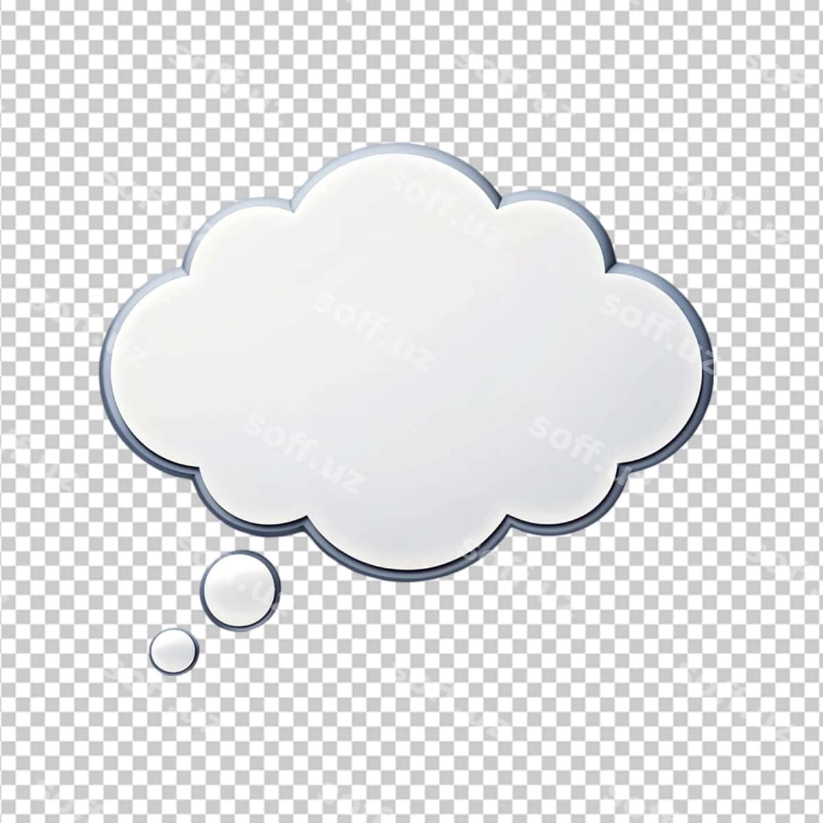 Fikr balonasi shaffof orqa fonda | Thought bubble transparent background 1