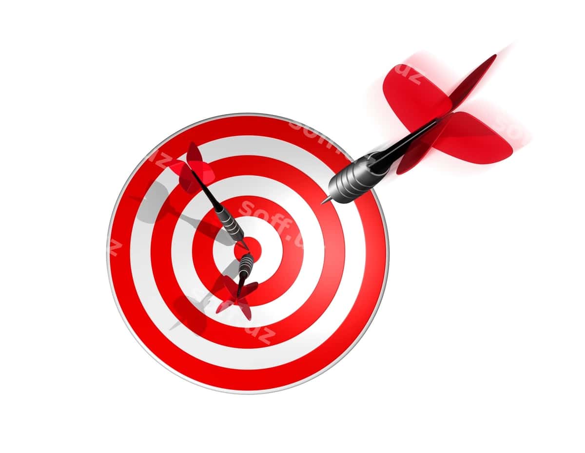 Uch dart o'ng maksat markaziga | Three darts right target center 1