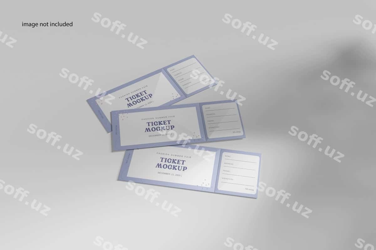 Chipta namunasi | Ticket mockup 1