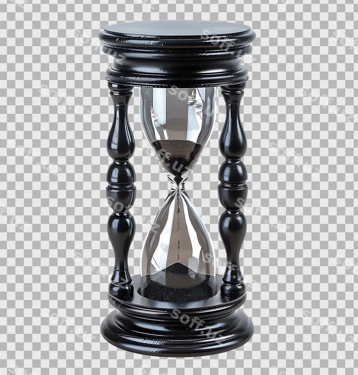 Vaqt soat oynasi shaffof fon | Time hour glass transparent background 1