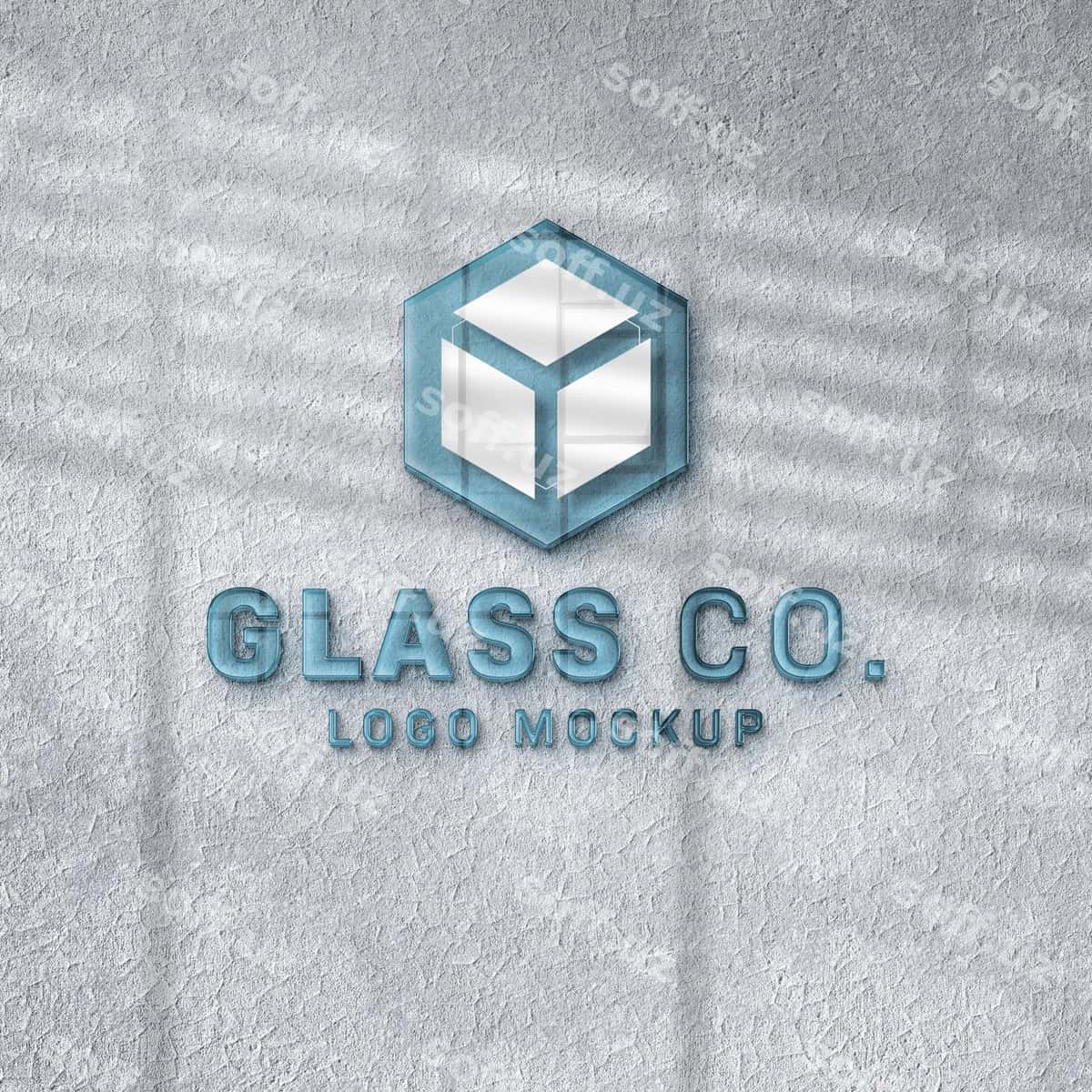 Shaffof 3d logotip mock-up | Translucent 3d logo mock up 1