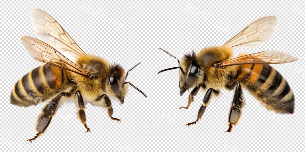 Ikki asalari yaqinlashmoqda | Two bees close up 1