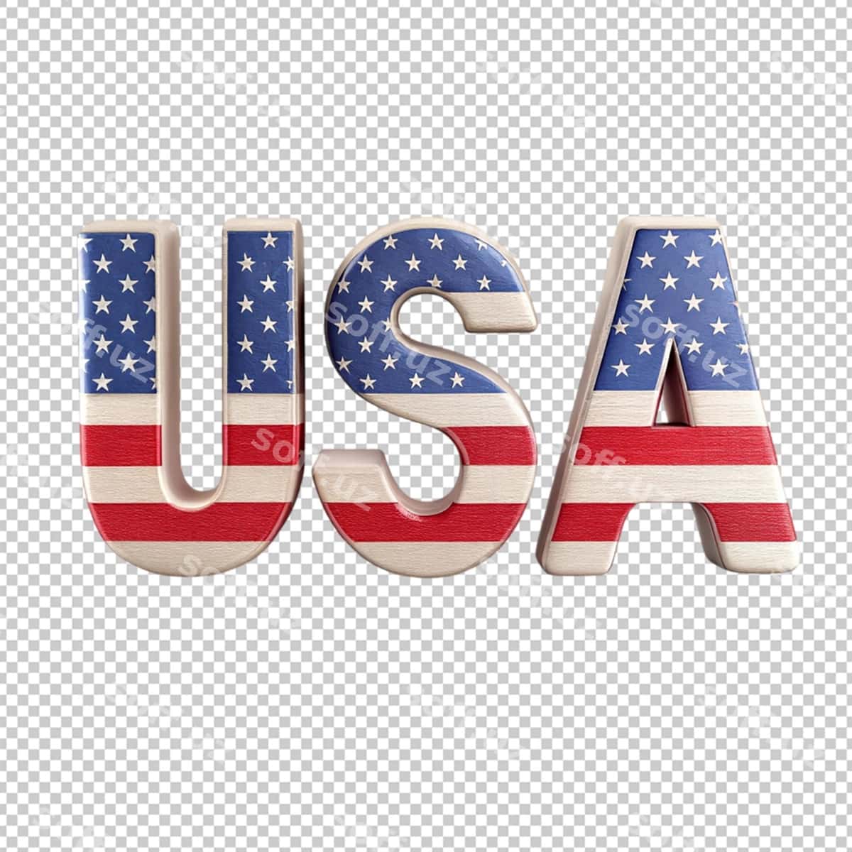 Foydalaning bayroq matn shaffof orqa fonda | Usa flag text transparent background 1
